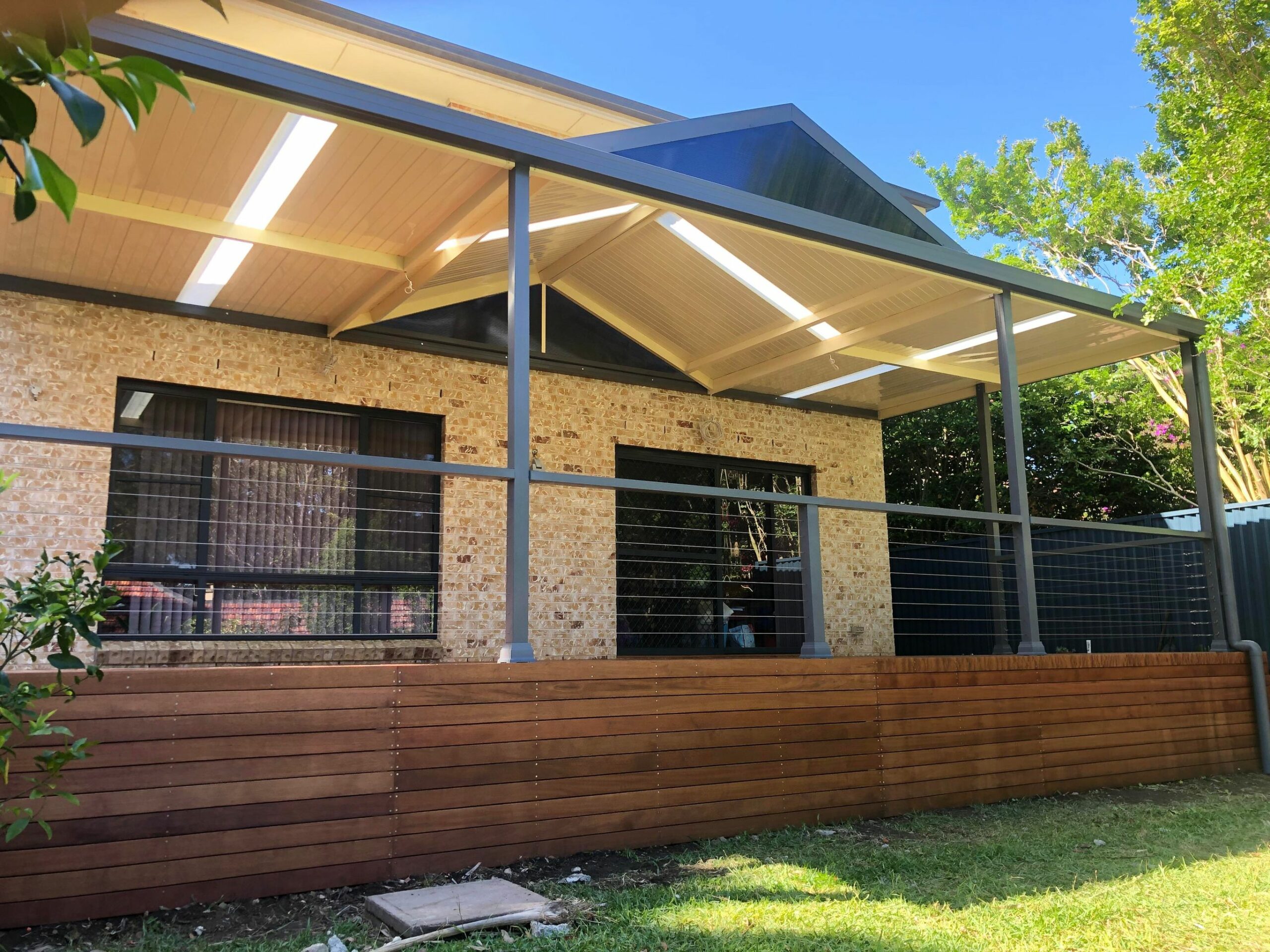 Timber Decking & Combined Gable & Flat Roof at Lane Cove